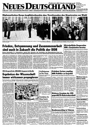 Neues Deutschland Online-Archiv vom 30.06.1981