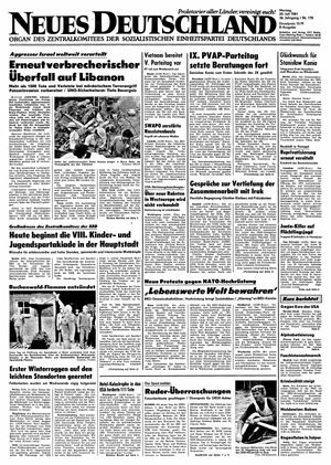 Neues Deutschland Online-Archiv vom 20.07.1981