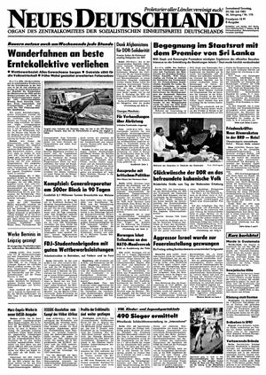 Neues Deutschland Online-Archiv vom 25.07.1981