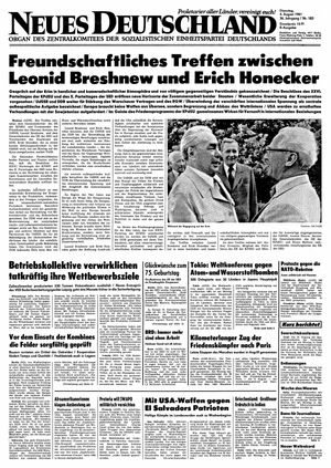 Neues Deutschland Online-Archiv vom 04.08.1981