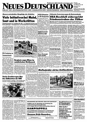 Neues Deutschland Online-Archiv on Aug 11, 1981