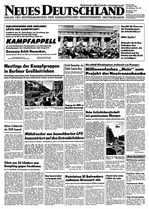 Neues Deutschland Online-Archiv vom 13.08.1981