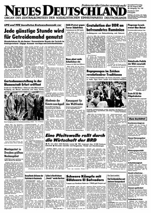 Neues Deutschland Online-Archiv vom 22.08.1981
