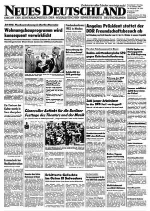 Neues Deutschland Online-Archiv vom 03.10.1981