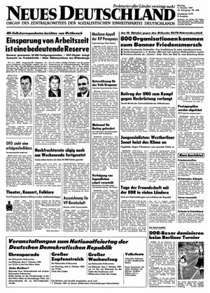 Neues Deutschland Online-Archiv vom 05.10.1981