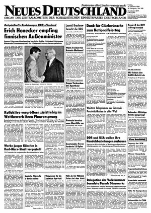 Neues Deutschland Online-Archiv vom 16.10.1981