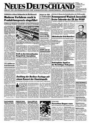Neues Deutschland Online-Archiv vom 19.10.1981