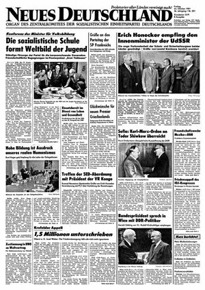 Neues Deutschland Online-Archiv vom 23.10.1981