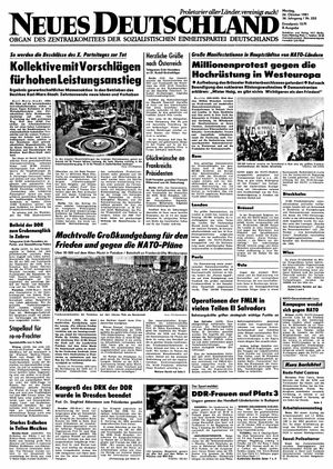 Neues Deutschland Online-Archiv vom 26.10.1981