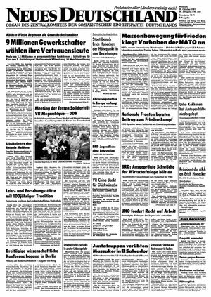 Neues Deutschland Online-Archiv vom 28.10.1981