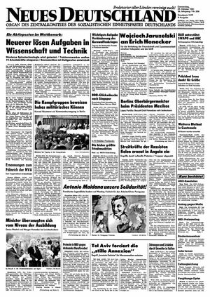 Neues Deutschland Online-Archiv vom 29.10.1981