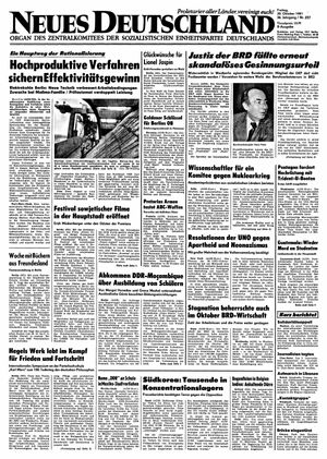 Neues Deutschland Online-Archiv vom 30.10.1981