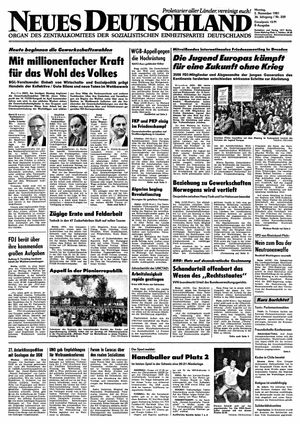 Neues Deutschland Online-Archiv on Nov 2, 1981
