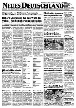 Neues Deutschland Online-Archiv vom 04.11.1981