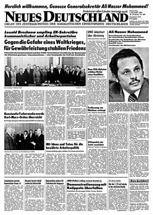 Neues Deutschland Online-Archiv vom 05.11.1981