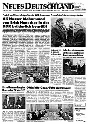 Neues Deutschland Online-Archiv vom 06.11.1981