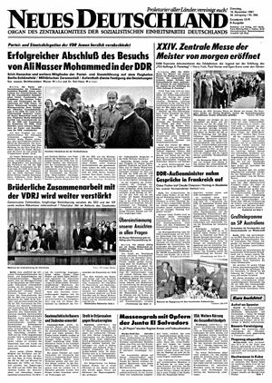 Neues Deutschland Online-Archiv vom 10.11.1981