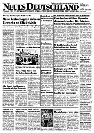 Neues Deutschland Online-Archiv vom 16.11.1981