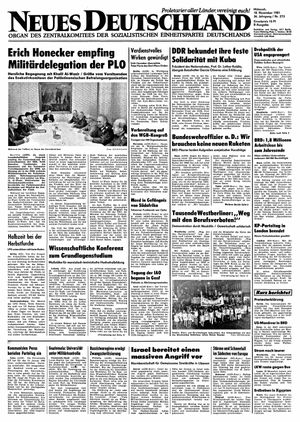 Neues Deutschland Online-Archiv vom 18.11.1981