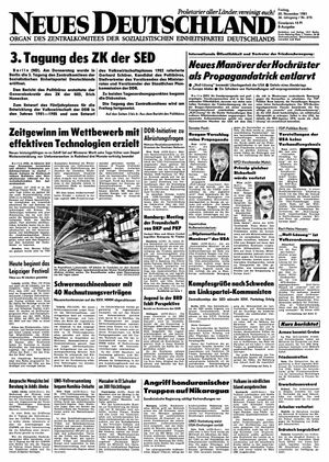 Neues Deutschland Online-Archiv vom 20.11.1981