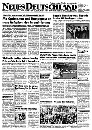 Neues Deutschland Online-Archiv vom 23.11.1981