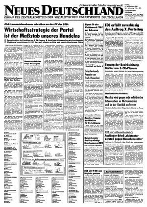 Neues Deutschland Online-Archiv vom 27.11.1981
