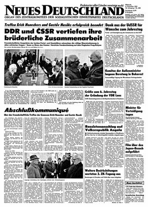 Neues Deutschland Online-Archiv vom 02.12.1981
