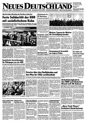 Neues Deutschland Online-Archiv vom 05.12.1981