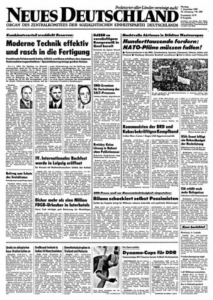 Neues Deutschland Online-Archiv vom 07.12.1981