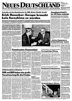 Neues Deutschland Online-Archiv vom 14.12.1981