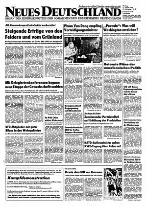 Neues Deutschland Online-Archiv vom 11.01.1982
