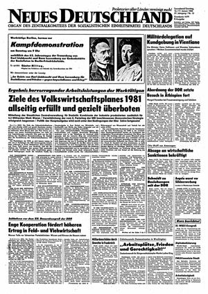 Neues Deutschland Online-Archiv on Jan 16, 1982
