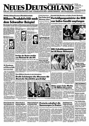 Neues Deutschland Online-Archiv vom 19.01.1982