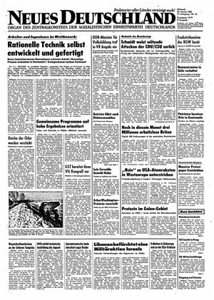 Neues Deutschland Online-Archiv vom 20.01.1982