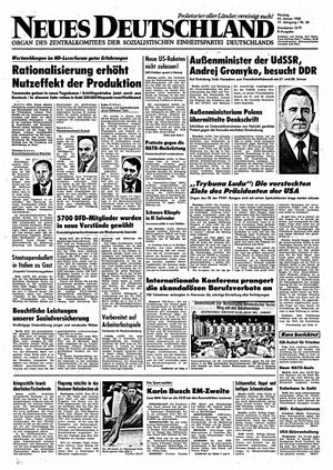 Neues Deutschland Online-Archiv vom 25.01.1982