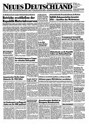 Neues Deutschland Online-Archiv vom 26.01.1982