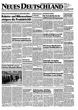 Neues Deutschland Online-Archiv on Feb 9, 1982