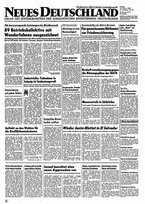 Neues Deutschland Online-Archiv on Feb 12, 1982