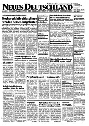Neues Deutschland Online-Archiv vom 18.02.1982