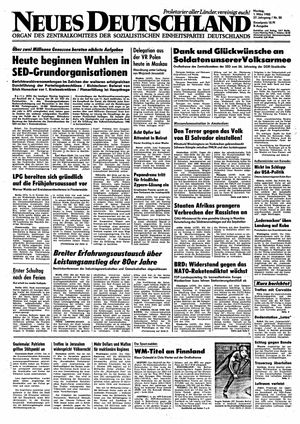 Neues Deutschland Online-Archiv on Mar 1, 1982