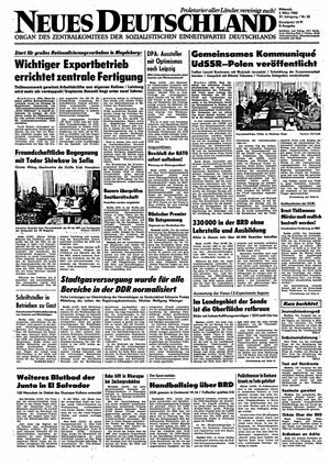 Neues Deutschland Online-Archiv vom 03.03.1982