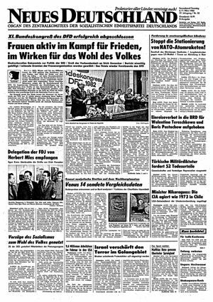 Neues Deutschland Online-Archiv vom 06.03.1982