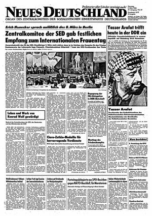 Neues Deutschland Online-Archiv vom 09.03.1982