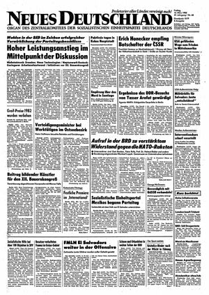 Neues Deutschland Online-Archiv on Mar 12, 1982