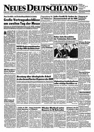 Neues Deutschland Online-Archiv vom 16.03.1982