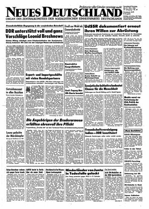 Neues Deutschland Online-Archiv vom 20.03.1982