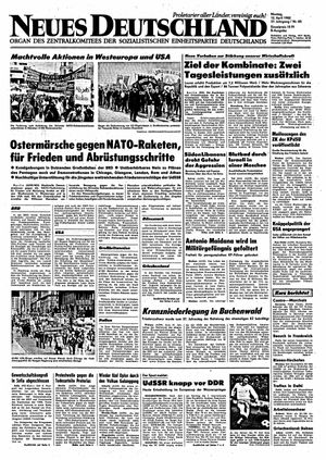 Neues Deutschland Online-Archiv vom 12.04.1982