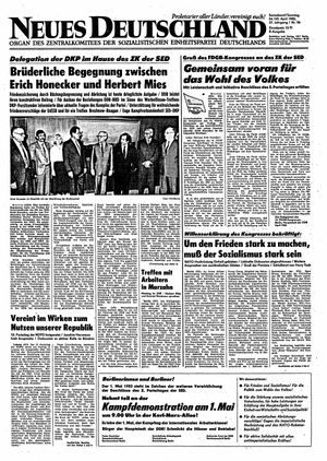 Neues Deutschland Online-Archiv vom 24.04.1982