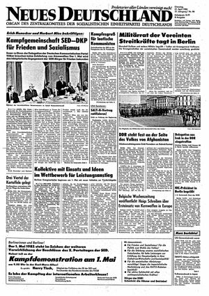 Neues Deutschland Online-Archiv on Apr 27, 1982