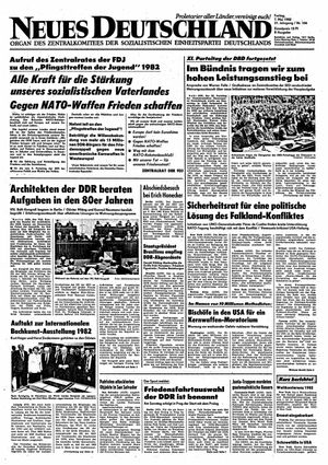 Neues Deutschland Online-Archiv vom 07.05.1982